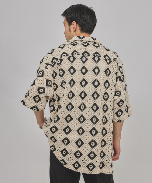MISSONI オープンカラーショートスリーブシャツ SENSE OF PLACE by URBAN RESEARCH シャツ チェックオープン