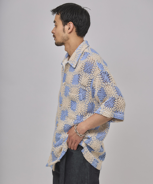 MISSONI オープンカラーショートスリーブシャツ MISSONI オープンカラーショートスリーブシャツ トップス