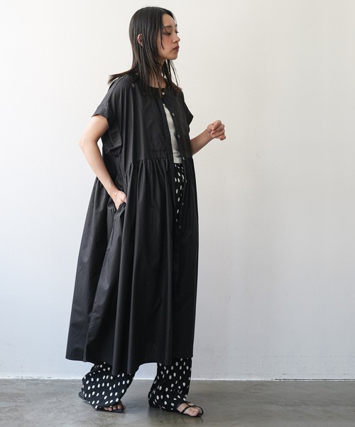 mili an deni（ミリアンデニ） ワンピース 半袖前開きワンピース