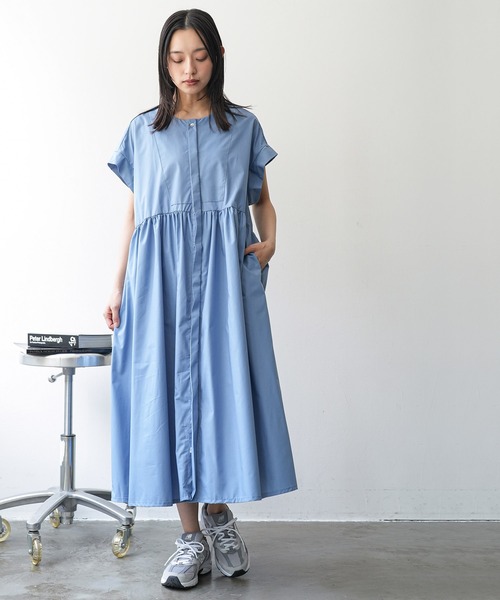 mili an deni（ミリアンデニ） ワンピース 半袖前開きワンピース