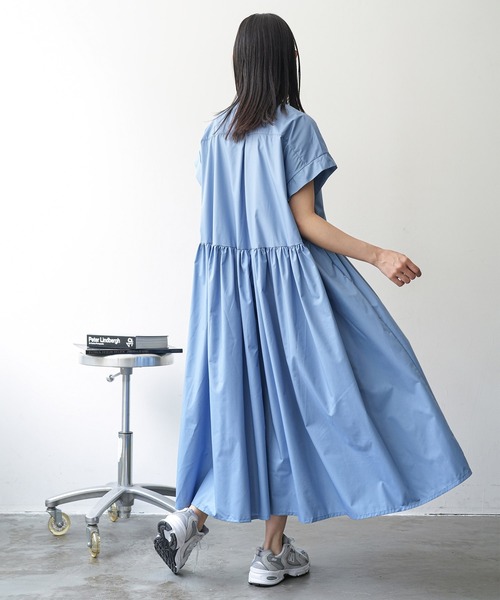 mili an deni（ミリアンデニ） ワンピース 半袖前開きワンピース