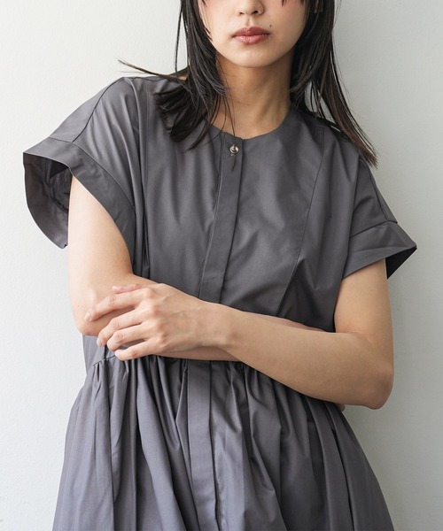 mili an deni（ミリアンデニ） ワンピース 半袖前開きワンピース