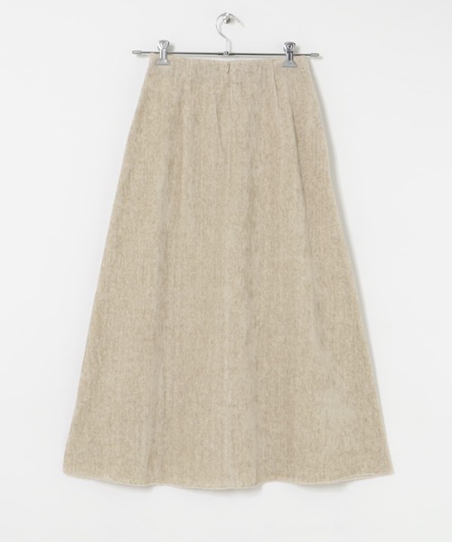 ATON スカート ATON LINEN VELVET SIDE SLIT SKIRT : ZOZOTOWN