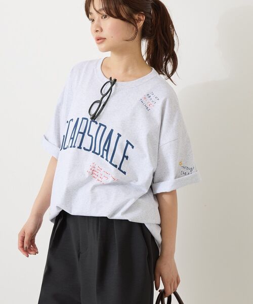 tシャツ HOLiC カット2PTEE　497282 レディース AMERICAN HOLIC tシャツ 総柄ロゴ Tシャツ レディース
