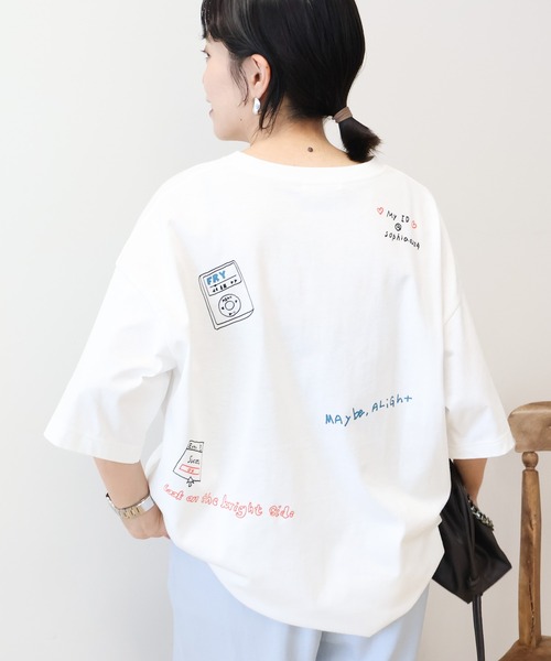 AMERICAN HOLIC tシャツ 総柄ロゴ Tシャツ レディース