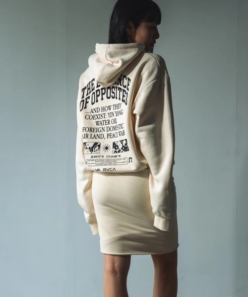 RVCA 「RVCA」 長袖ワンピース SMALL アイボリー レディース