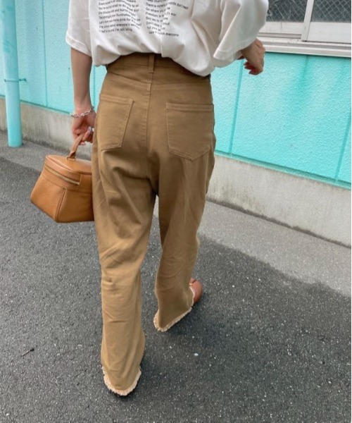 「feepur by saya」 デニムパンツ MEDIUM イエロー レディース