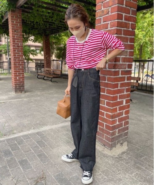 「feepur by saya」 デニムパンツ MEDIUM イエロー レディース