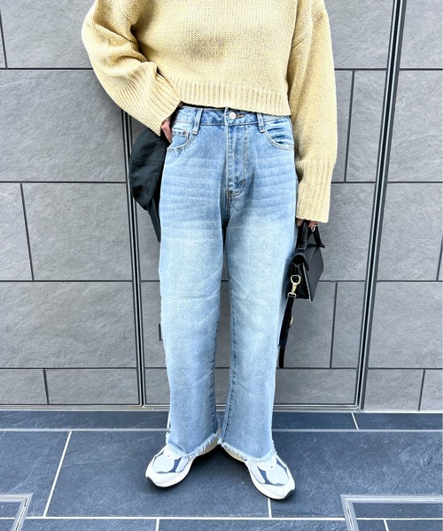 「feepur by saya」 デニムパンツ MEDIUM イエロー レディース
