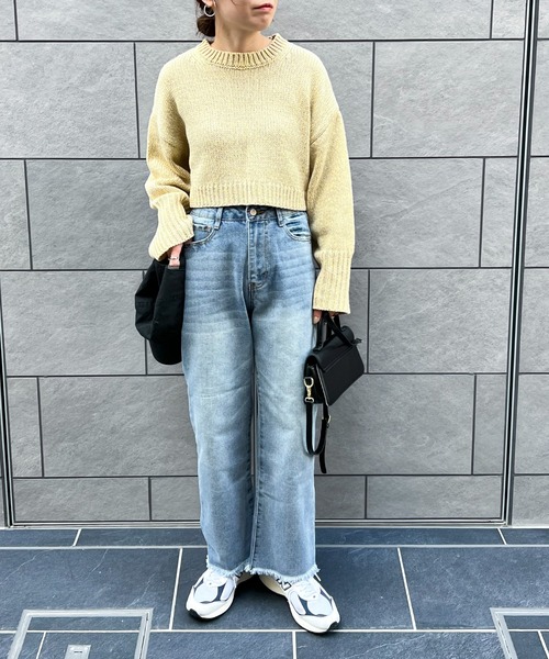 「feepur by saya」 デニムパンツ MEDIUM イエロー レディース
