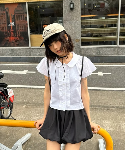 DAYDAY seoul ブラウス シャツ フリルオリジナル S/S シャツ