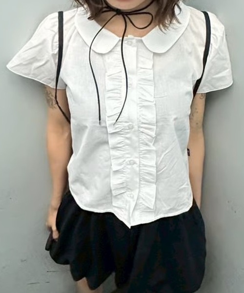 DAYDAY seoul ブラウス シャツ フリルオリジナル S/S シャツ