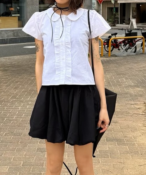 DAYDAY seoul ブラウス シャツ 半袖 フリルオリジナル S/S シャツ
