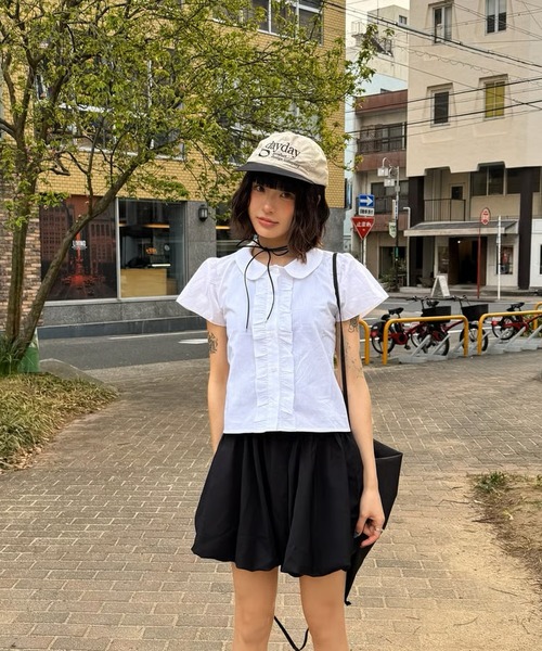 DAYDAY seoul ブラウス シャツ フリルオリジナル S/S シャツ