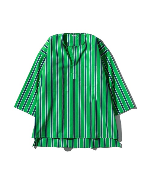 シャツ ストライプ PUEBCO プエブコ レディース メンズ コットン 5分丈 半袖  COTTON STRIPE SHIRT / REGULAR COLLAR COTTON STRIPE SHIRT / REGULAR COLLAR – PUEBCO ONLINE STORE