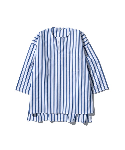 シャツ ストライプ PUEBCO プエブコ レディース メンズ クルーネック コットン 5分丈 半袖 COTTON STRIPE SHIRT / CREW NECK PUEBCO プエブコ｜COTTON STRIPE SHIRT / CREW NECK【全3色