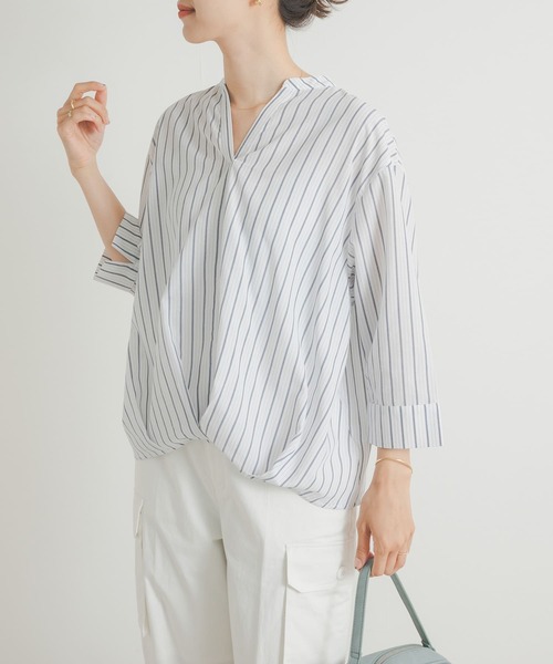 「URBAN RESEARCH DOORS」 7分袖ブラウス MEDIUM オフホワイト レディース