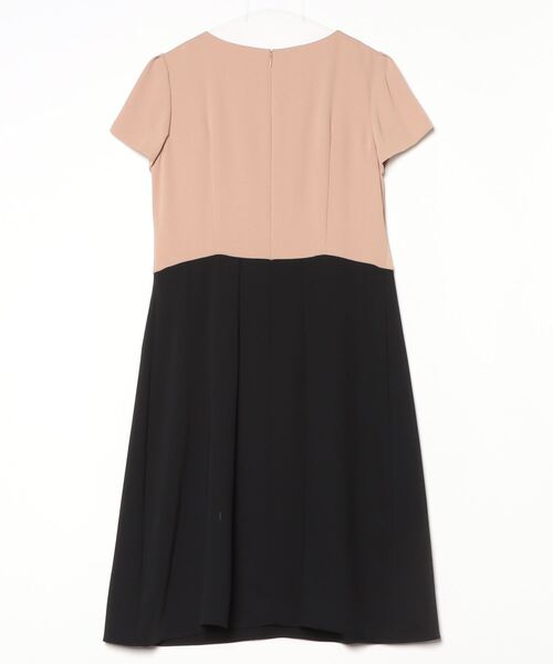 リフレクト　ニット　ドッキングワンピース　ベージュ　13号 Reflect（リフレクト） ワンピース 「コートインでもすっきり