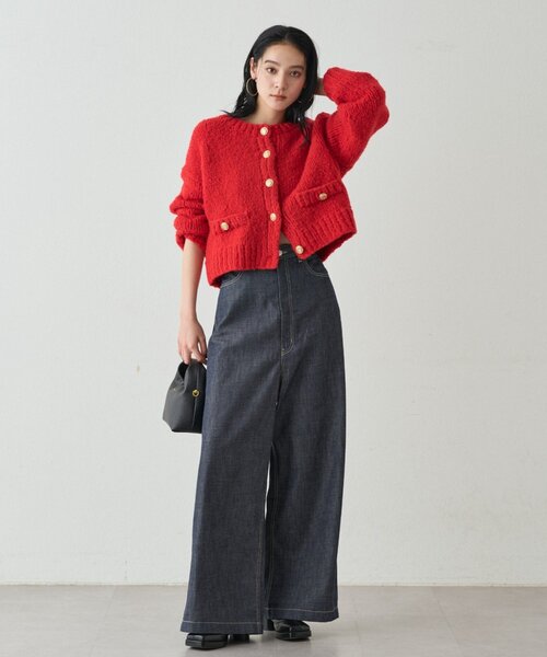 LOUNGEDRESS ハイウエストデニムパンツ LOUNGEDRESS（ラウンジドレス）の「ハイウエストデニムパンツ