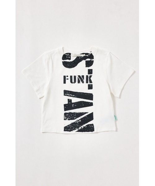 tシャツ 「INSTANTFUNK」クロップ ヴィンテージ ロゴ Ｔシャツ レディース