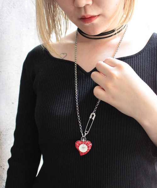 ヴィヴィアン　ハート安全ピンネックレス ☆vivienne westwood☆ORIETTA ハート＆安全ピン ネックレス