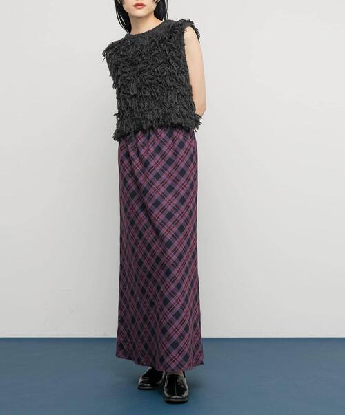 KBF（ケービーエフ） スカート チェックナロースカート : ZOZOTOWN