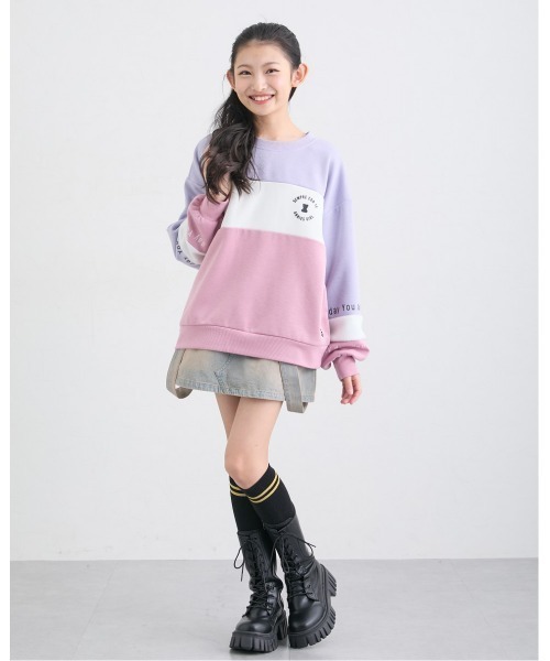 スカート サスペンダー付きデニムパンツインスカート キッズ 子供服