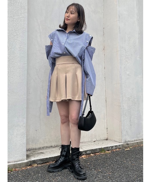 「SNIDEL」 フレアスカート 1 ベージュ レディース_画像4