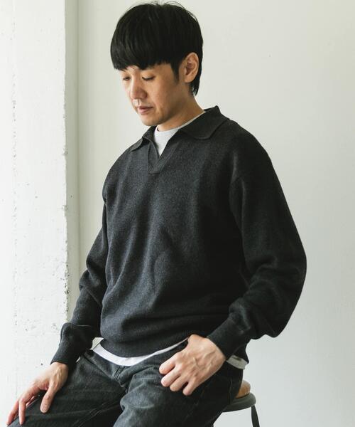 JOURNAL STANDARD ダークブラウン Vネック スキッパー ニット Acne Studios - Vネックウールセーター - ダークブラウン