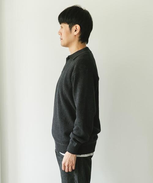 Sov / Yスキッパーニットトップス 黒 Sov / SNOWYスキッパーニットトップス 黒