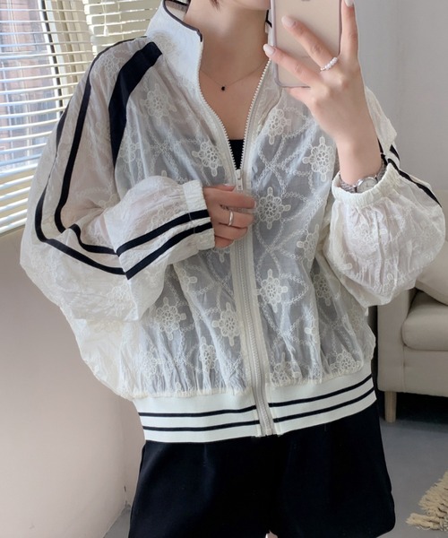 「DIAVEL」 ジップアップブルゾン M アイボリー レディース_画像3