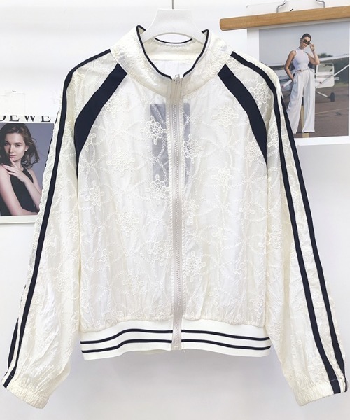 「DIAVEL」 ジップアップブルゾン M アイボリー レディース_画像4