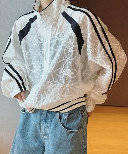 「DIAVEL」 ジップアップブルゾン M アイボリー レディース_画像6