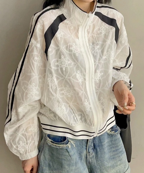 「DIAVEL」 ジップアップブルゾン M アイボリー レディース_画像8