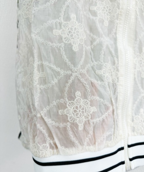 「DIAVEL」 ジップアップブルゾン M アイボリー レディース_画像9