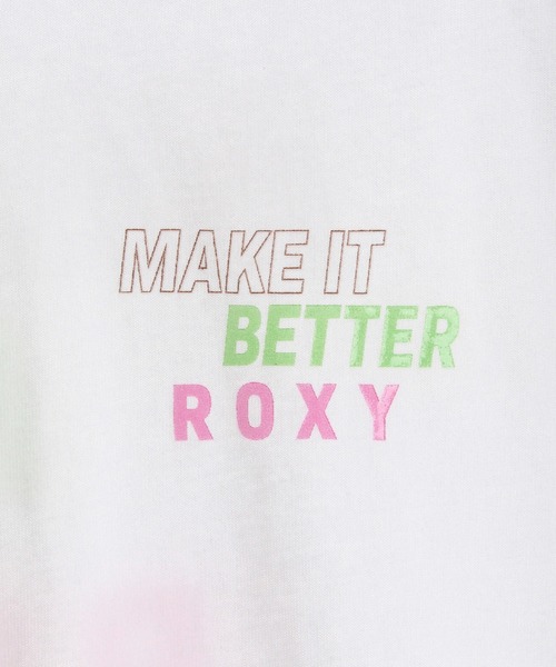 [ROXY] короткий рукав футболка LARGE оттенок черного прочее женский 