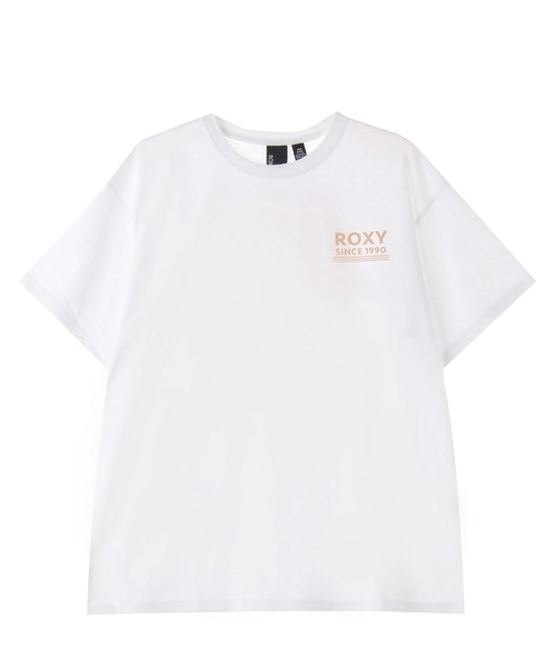 [ROXY] короткий рукав футболка LARGE оттенок черного прочее женский 