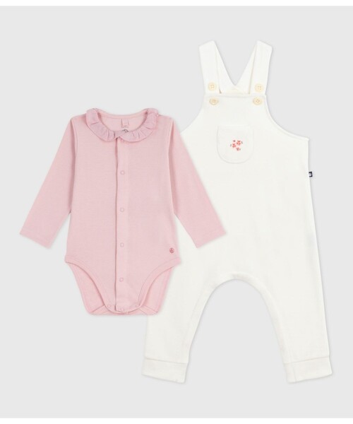 PETIT BATEAU（プチバトー） ベビー服 ロンパース ベビー2点セット 