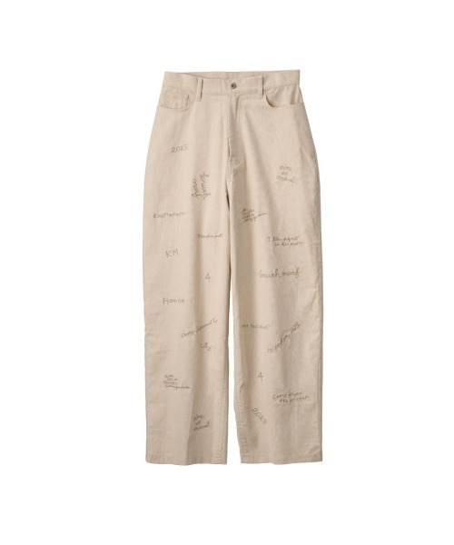 Knuth Marf（クヌースマーフ） パンツ embroidered corduroy pants