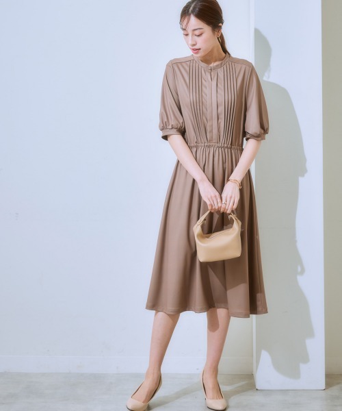 「7days Life Styling」 半袖ワンピース S モカ レディース_画像6