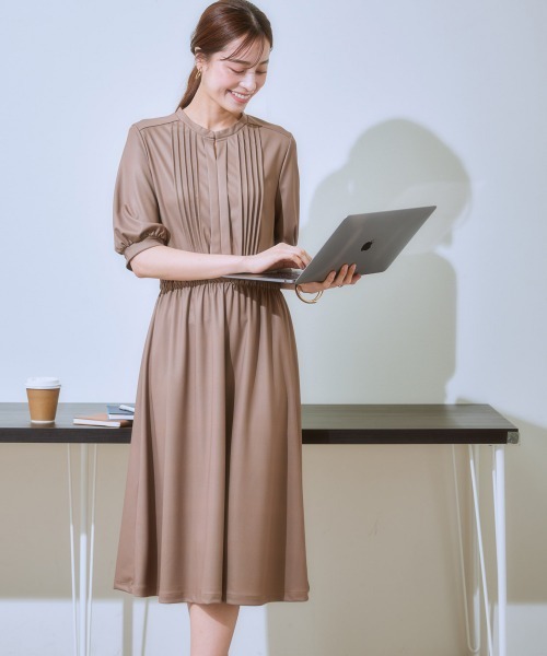 「7days Life Styling」 半袖ワンピース S モカ レディース_画像7