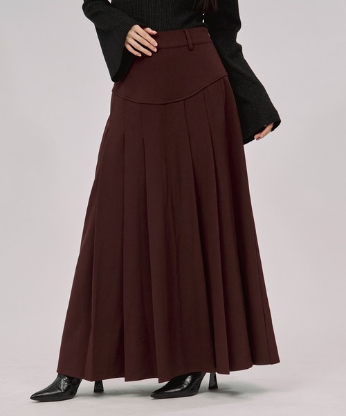 Ezick ロング スカート corset pleats skirt コルセットボックス