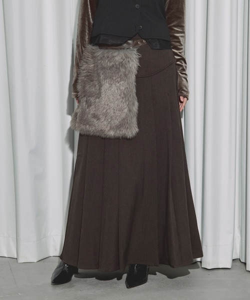 Ezick ロング スカート corset pleats skirt コルセットボックス