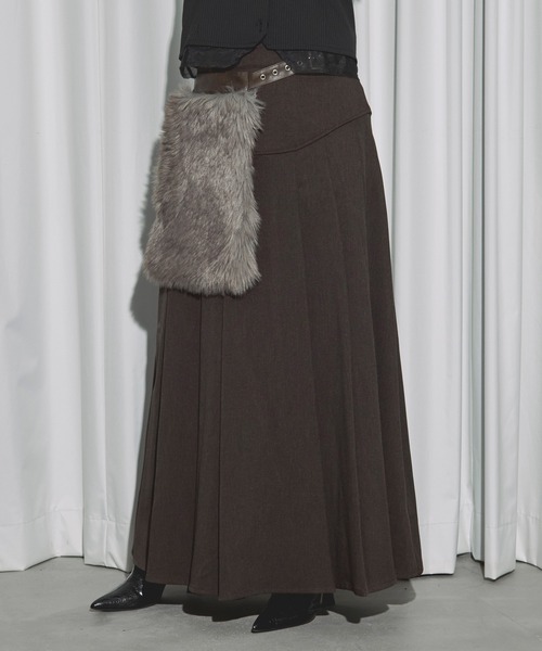 Ezick ロング スカート corset pleats skirt コルセットボックス