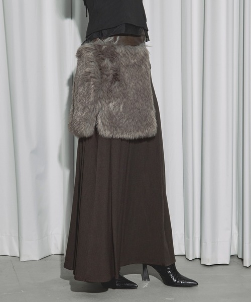 Ezick ロング スカート corset pleats skirt コルセットボックス