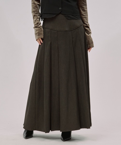 Ezick ロング スカート corset pleats skirt コルセットボックス