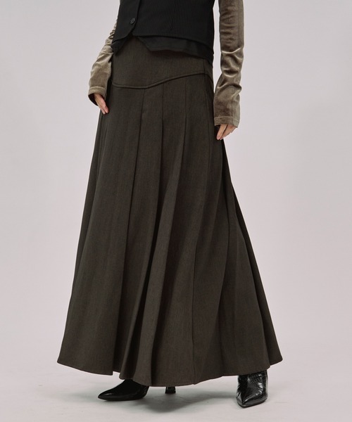 Ezick ロング スカート corset pleats skirt コルセットボックス