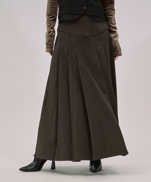 Ezick ロング スカート corset pleats skirt コルセットボックス