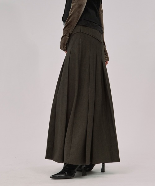 Ezick ロング スカート corset pleats skirt コルセットボックス