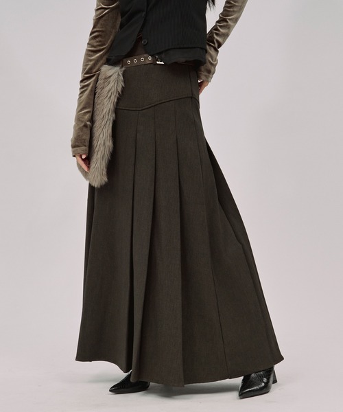 Ezick ロング スカート corset pleats skirt コルセットボックス